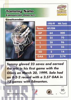 1999-00 Pacific Paramount - Gold #95 Tommy Salo Back