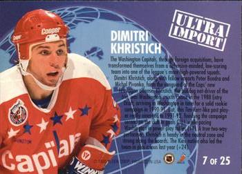 1992-93 Ultra - Ultra Imports #7 Dimitri Khristich Back
