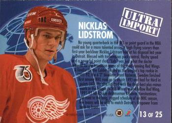 1992-93 Ultra - Ultra Imports #13 Nicklas Lidstrom Back