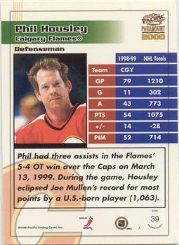 1999-00 Pacific Paramount - Holo-Silver #39 Phil Housley Back