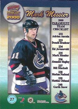 1999-00 Pacific Paramount - Ice Alliance #27 Mark Messier Back