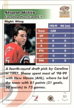 1999-00 Pacific Paramount - Red #51 Shane Willis Back