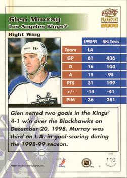 1999-00 Pacific Paramount - Red #110 Glen Murray Back