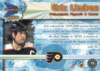 1999-00 Pacific Prism - Clear Advantage #16 Eric Lindros Back