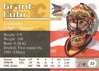 1999-00 Pacific Prism - Holographic Gold #23 Grant Fuhr Back