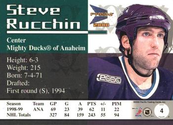 1999-00 Pacific Prism - Holographic Purple #4 Steve Rucchin Back