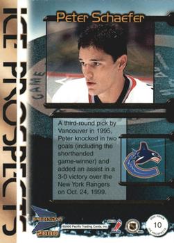 1999-00 Pacific Prism - Ice Prospects #10 Peter Schaefer Back