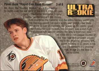 1992-93 Ultra - Ultra Rookies #3 Pavel Bure Back