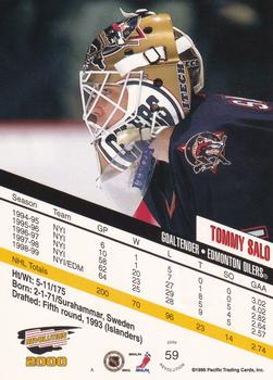 1999-00 Pacific Revolution - CSC Copper #59 Tommy Salo Back