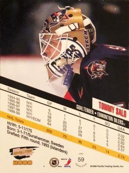 1999-00 Pacific Revolution - CSC Silver #59 Tommy Salo Back