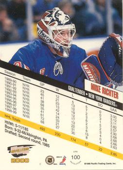 1999-00 Pacific Revolution - CSC Silver #100 Mike Richter Back
