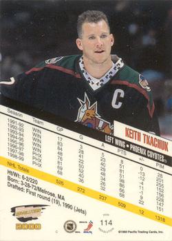 1999-00 Pacific Revolution - CSC Silver #114 Keith Tkachuk Back