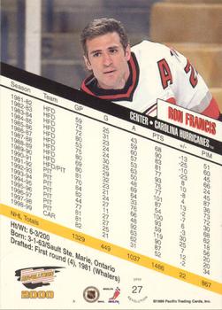 1999-00 Pacific Revolution - Red #27 Ron Francis Back
