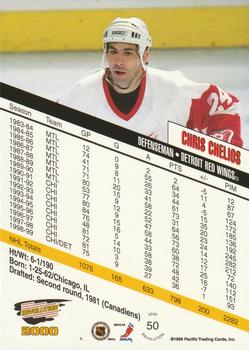 1999-00 Pacific Revolution - Red #50 Chris Chelios Back