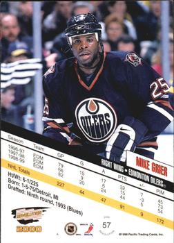 1999-00 Pacific Revolution - Red #57 Mike Grier Back