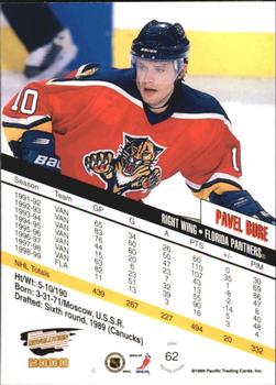 1999-00 Pacific Revolution - Red #62 Pavel Bure Back