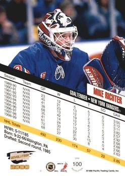 1999-00 Pacific Revolution - Red #100 Mike Richter Back