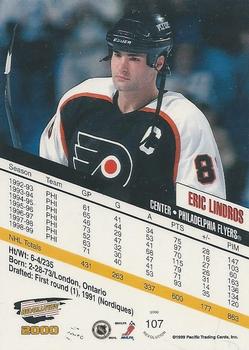 1999-00 Pacific Revolution - Red #107 Eric Lindros Back