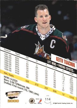 1999-00 Pacific Revolution - Red #114 Keith Tkachuk Back