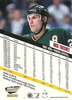 1999-00 Pacific Revolution - Red #115 Rick Tocchet Back