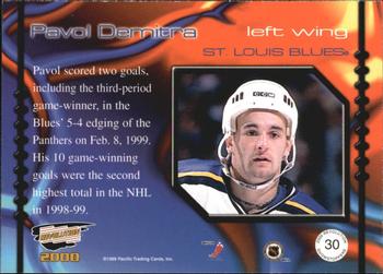 1999-00 Pacific Revolution - Showstoppers #30 Pavol Demitra Back