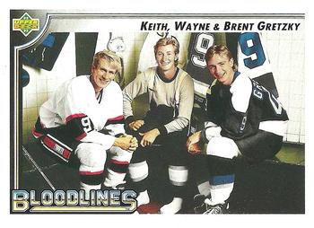 1992-93 Upper Deck #37 Keith Gretzky / Wayne Gretzky / Brent Gretzky Front