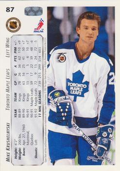 1992-93 Upper Deck #87 Mike Krushelnyski Back