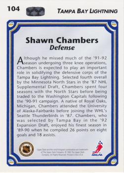 1992-93 Upper Deck #104 Shawn Chambers Back