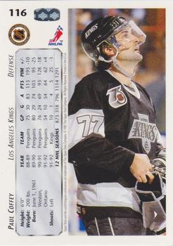 1992-93 Upper Deck #116 Paul Coffey Back