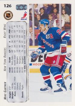 1992-93 Upper Deck #126 Mike Gartner Back