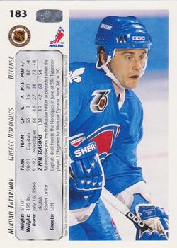 1992-93 Upper Deck #183 Mikhail Tatarinov Back