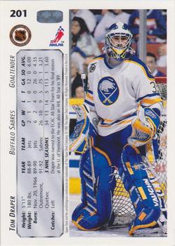 1992-93 Upper Deck #201 Tom Draper Back