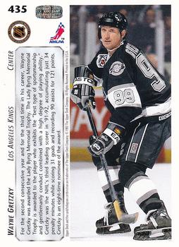 1992-93 Upper Deck #435 Wayne Gretzky Back