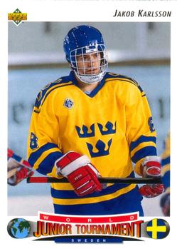 1992-93 Upper Deck #229 Jakob Karlsson Front
