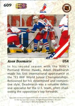1992-93 Upper Deck #609 Adam Deadmarsh Back