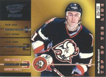 2000-01 Pacific Buffalo Sabres Hockey Card #57 Miroslav Satan