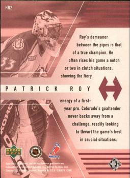 1999-00 SP Authentic - Honor Roll #HR2 Patrick Roy Back