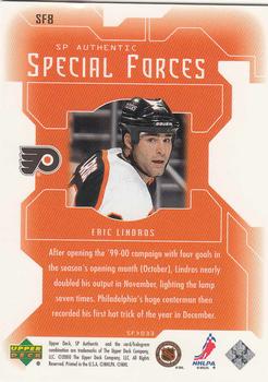 1999-00 SP Authentic - Special Forces #SF8 Eric Lindros Back