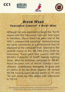 1992-93 Upper Deck - Calder Candidates #CC1 Dixon Ward Back
