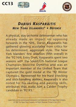 1992-93 Upper Deck - Calder Candidates #CC13 Darius Kasparaitis Back