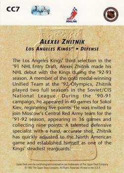 1992-93 Upper Deck - Calder Candidates #CC7 Alexei Zhitnik Back