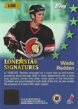 1999-00 Stadium Club - Lone Star Signatures #LS6 Wade Redden Back