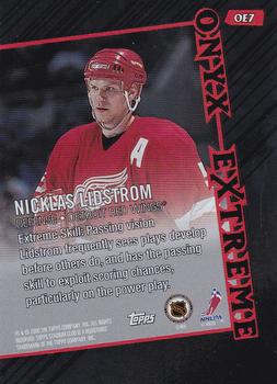 1999-00 Stadium Club - Onyx Extreme #OE7 Nicklas Lidstrom Back
