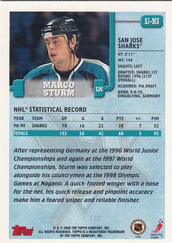 1999-00 Topps - Arena Giveaways #SJ-MS Marco Sturm Back