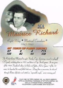 1999-00 Topps - Stanley Cup Heroes Refractors #SC4 Maurice Richard Back