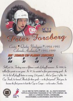 1999-00 Topps - Stanley Cup Heroes Refractors #SC12 Peter Forsberg Back