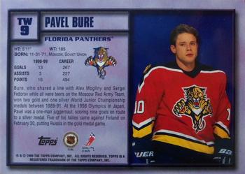 1999-00 Topps - Top of the World #TW9 Pavel Bure Back