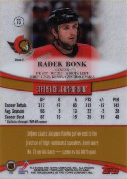 1999-00 Topps Gold Label - Class 2 #73 Radek Bonk Back