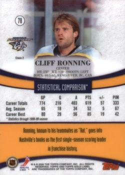 1999-00 Topps Gold Label - Class 2 #78 Cliff Ronning Back
