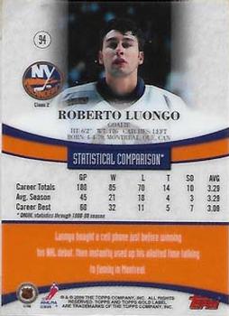 1999-00 Topps Gold Label - Class 2 #94 Roberto Luongo Back